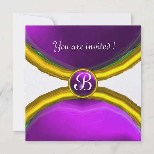 MAGIC RINGS, MONOGRAM paars ijs Kaart (Voorkant)