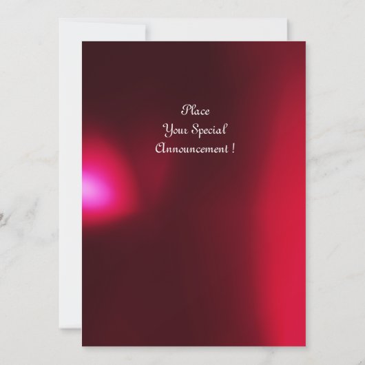 MAGIC RINGS, MONOGRAM parchment gem red burgundy Kaart (Achterkant)