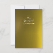MAGIC RINGS, MONOGRAM parchment rsvp geel Kaart (Achterkant)