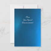 MAGIC RINGS, MONOGRAM parchment rsvp gem blue Kaart (Achterkant)