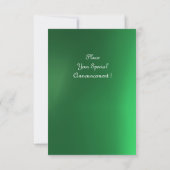 MAGIC RINGS, MONOGRAM parchment rsvp gem green Kaart (Achterkant)