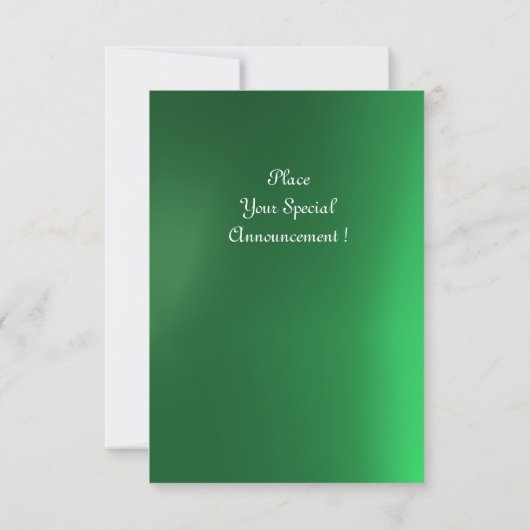 MAGIC RINGS, MONOGRAM parchment rsvp gem green Kaart (Achterkant)