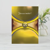 MAGIC RINGS,MONOGRAM-perkamentgeel Kaart (Staand voorkant)