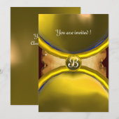 MAGIC RINGS,MONOGRAM-perkamentgeel Kaart (Voorkant / Achterkant)