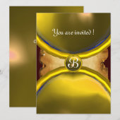 MAGIC RINGS,MONOGRAM-perkamentgeel Kaart (Voorkant / Achterkant)