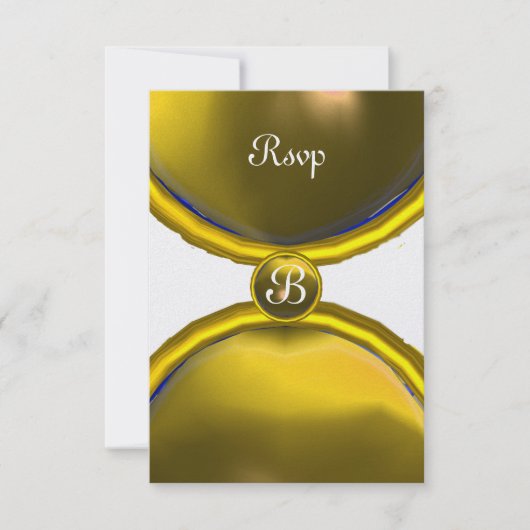 MAGIC RINGS,MONOGRAM rsvp gem geel ijs Kaart (Voorkant)