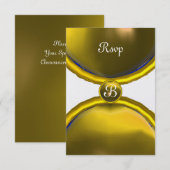 MAGIC RINGS,MONOGRAM rsvp gem geel ijs Kaart (Voorkant / Achterkant)