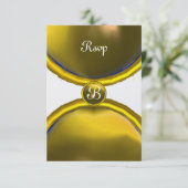 MAGIC RINGS,MONOGRAM rsvp gem geel ijs Kaart (Staand voorkant)