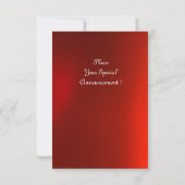 MAGIC RINGS, MONOGRAM rsvp gem red champagne Kaart (Achterkant)