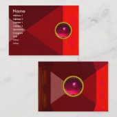 MAGIC RUBY, helder levendig rood roze Visitekaartje (Voorkant / Achterkant)