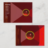 MAGIC RUBY, helder levendig rood Visitekaartje (Voorkant / Achterkant)