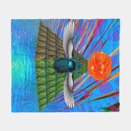 Magic Scarab Fleece Blanket (Voorkant (Horizontaal))