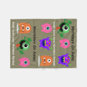 Magic Scare Away Monsters Fleece Deken (Voorkant (Horizontaal))