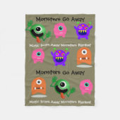 Magic Scare Away Monsters Fleece Deken (Voorkant)