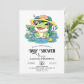 Magic Schattige Frog Baby shower Kaart (Staand voorkant)