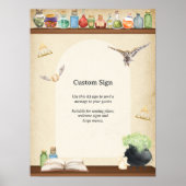 Magic School Wizard Party Aangepaste Welkomstbord Poster (Voorkant)
