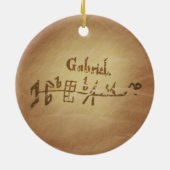 Magic Seal Angel Gabriel Bescherming Magic Charms Keramisch Ornament (Achterkant)