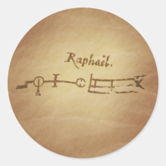 Magic Seal Angel Raphael Bescherming Magic Charms Ronde Sticker