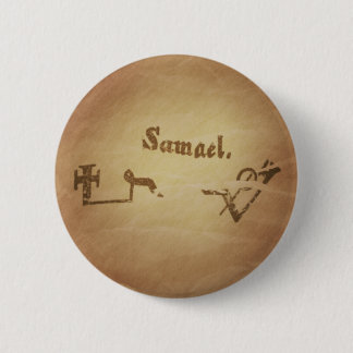 Magic Seal Angel Samael Bescherming Magic Charms Ronde Button 5,7 Cm