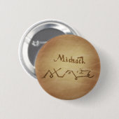 Magic Seal Engel Michael Bescherming Magic Charms Ronde Button 5,7 Cm (Voorkant /achterkant)