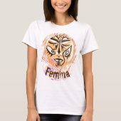 Magic Shaman Face Femina Enchantress Art T-Shirt (Voorkant)