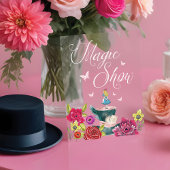Magic Show Alice in Wonderland Levendige bloemen Acryl Bord