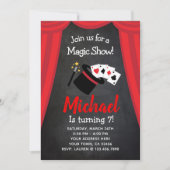 Magic Show Birthday Invitation Kaart (Voorkant)
