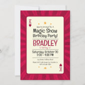 Magic Show Birthday Invitation Starburst Kaart (Voorkant)