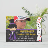 Magic Show Birthday Party Kaart (Staand voorkant)