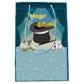 Magic Show blauw Dank u Medium Cadeauzakje (Voorkant)