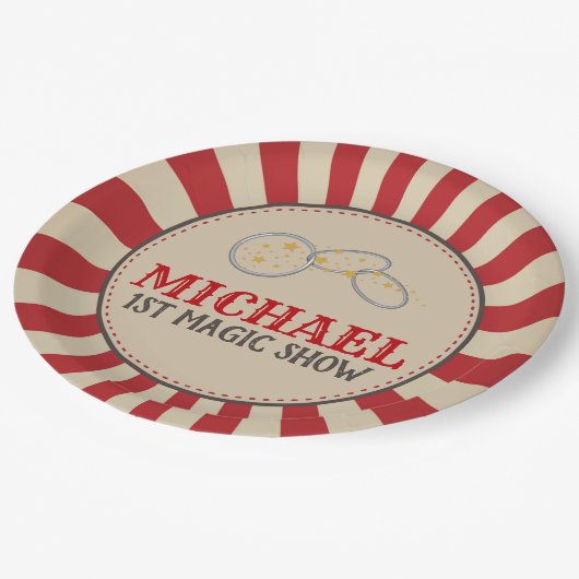 Magic Show Circus Verjaardagsfeestje Papier Bord (Gekanteld)