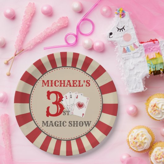 Magic Show Circus Verjaardagsfeestje Papier Bord (Feest)