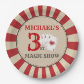 Magic Show Circus Verjaardagsfeestje Papier Bord (Voorkant)