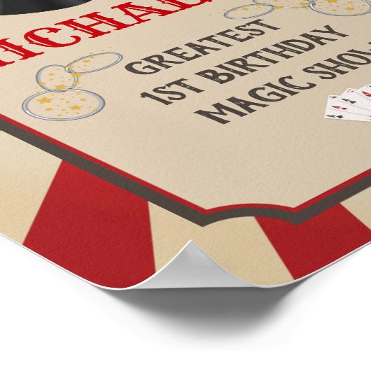 Magic Show Circus Verjaardagsfeestje teken Poster (Hoek)