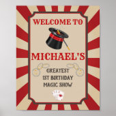 Magic Show Circus Verjaardagsfeestje teken Poster (Voorkant)