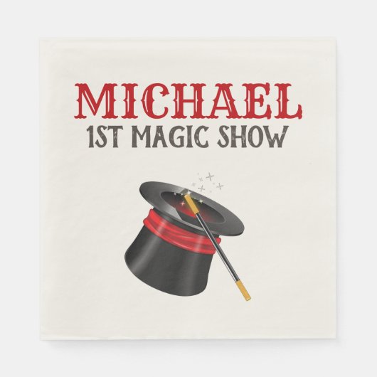 Magic Show Circus Verjaardagsfeestservetten Servet (Voorkant)