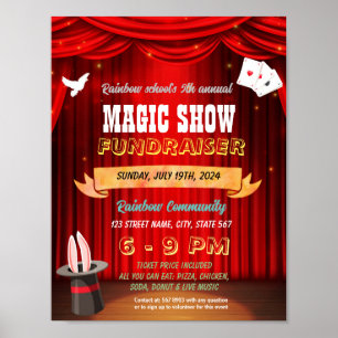 Magic show event flyer poster sjabloon