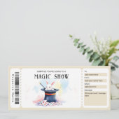 Magic Show Gift Certificate Template Kaart (Staand voorkant)