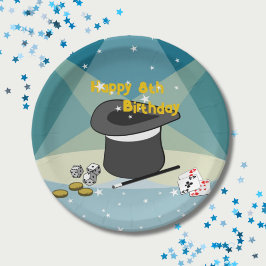 Magic Show Happy 8th Verjaardag Kinder Feest Papieren Bordje