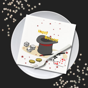 Magic Show Happy Birthday Kinder Party Servet