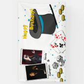 Magic Show Joint Celebration Happy Birthday Names Spandoek (Verticaal)