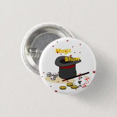 Magic Show Kids Verjaardagsfeest Ronde Button 3,2 Cm (Voorkant /achterkant)
