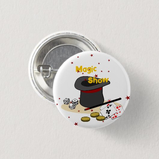 Magic Show Kids Verjaardagsfeest Ronde Button 3,2 Cm (Voorkant /achterkant)