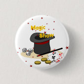 Magic Show Kids Verjaardagsfeest Ronde Button 3,2 Cm (Voorkant)
