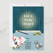 Magic Show Kinder 8e Verjaardagsfeest Uitnodiging  (Achterkant)