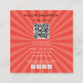 Magic Show Magician Illusion QR Code Social Media Vierkante Visitekaartje (Achterkant)