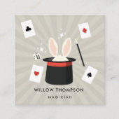 Magic Show Magician Illusion QR Code Social Media Vierkante Visitekaartje (Voorkant)