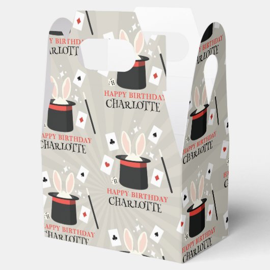 Magic Show Magician Kids Verjaardag Custom Naam Bedankdoosjes (Geopend)