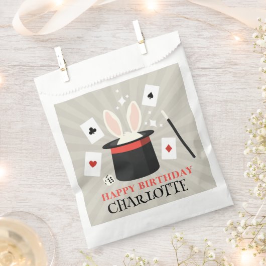 Magic Show Magician Kids Verjaardag Custom Naam Bedankzakje (Geknipt)