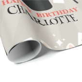 Magic Show Magician Kids Verjaardag Custom Naam Cadeaupapier (Rol Hoek)